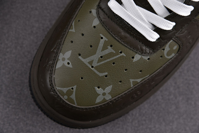 nike low air force 1 x grey green