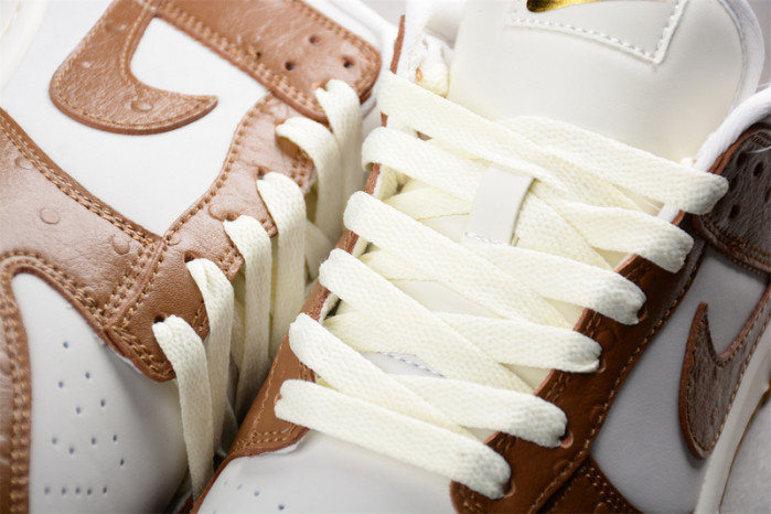 nike dunk low lx "brown ostrich" fj2260-001