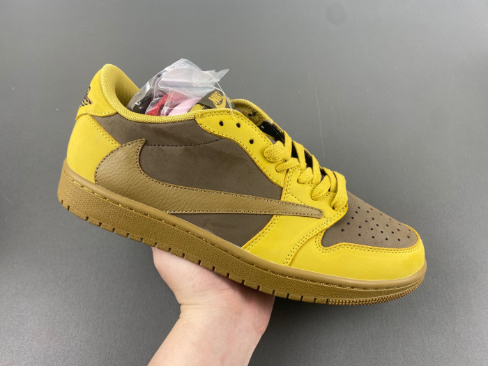 travis scott x air jordan yellow brown dm7866-665