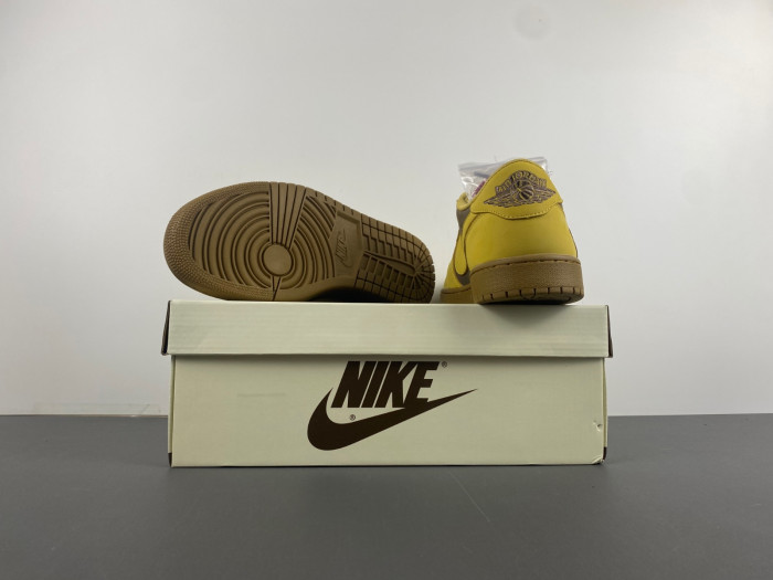 travis scott x air jordan yellow brown dm7866-665