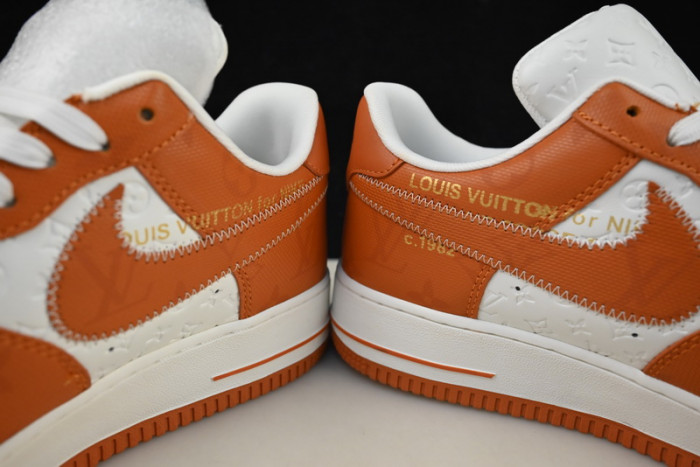 nike low air force 1 x orange white
