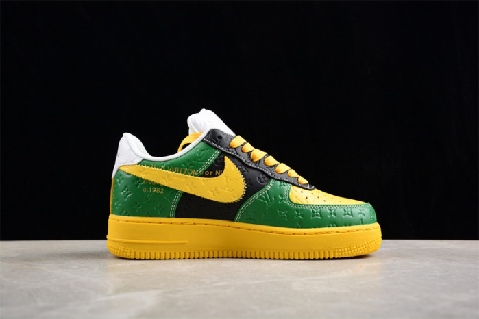 nike low air force 1 x yellow green