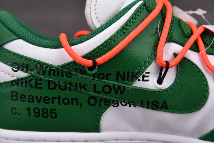 ofw x nike dunk low green white ct0856-100