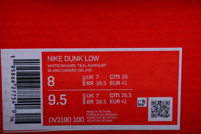 nike dunk low white turquoise dv2190-100