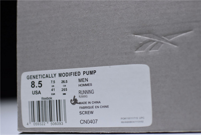 reebok genetically modified pump sneakers black cn0407