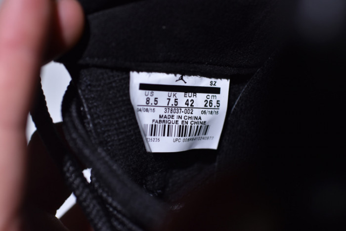 jordan 11 retro bp "72-10" black 378037-002