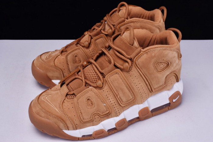 nike air more uptempo prm “wheat” brown aa4060-200