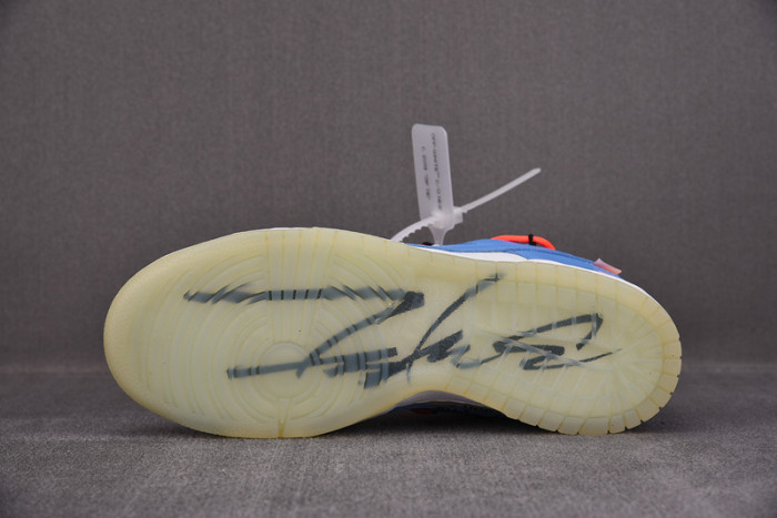 ofw x nike dunk low white blue ct0856-403