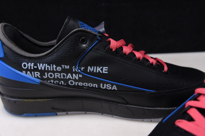 air jordan 2 retro low sp ofw black blue dj4375-004