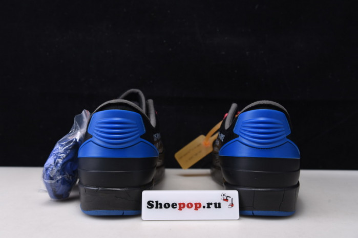 air jordan 2 retro low sp ofw black blue dj4375-004