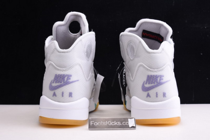 ofw air jordan 5 white green purple ct8480-105
