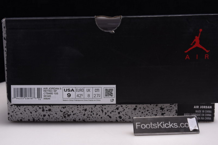 ofw air jordan 5 white green purple ct8480-105