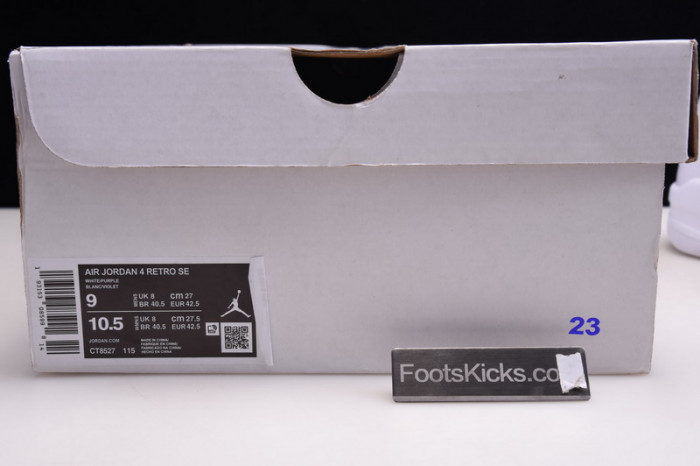 air jordan 4 retro “pure money” white purple ct8527-115
