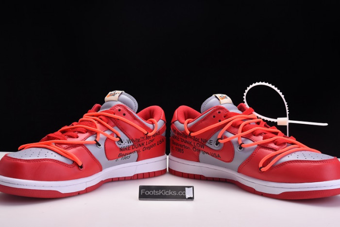 nike dunk low ofw university red ct0856-600