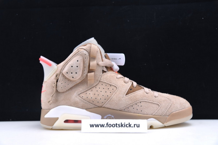 travis scott x air jordan 6 “british khaki ” dh0690-200
