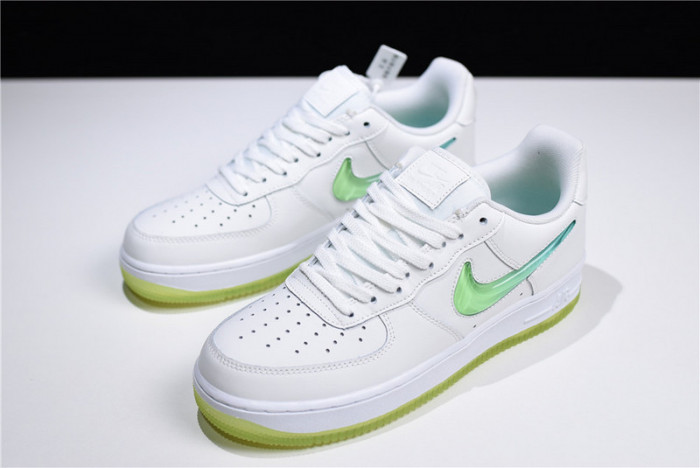 nike air force 1 white hyper jade volt at4143-100