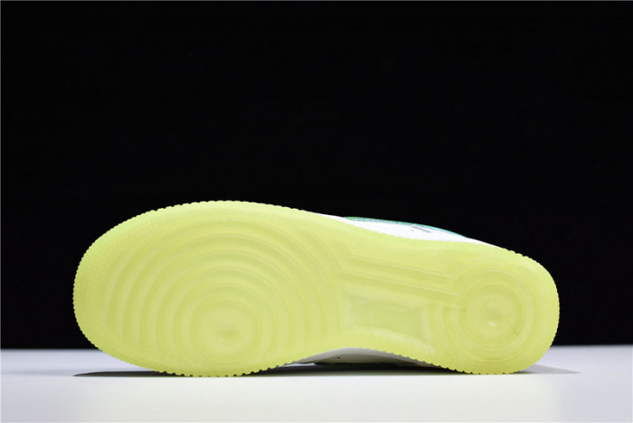 nike air force 1 white hyper jade volt at4143-100