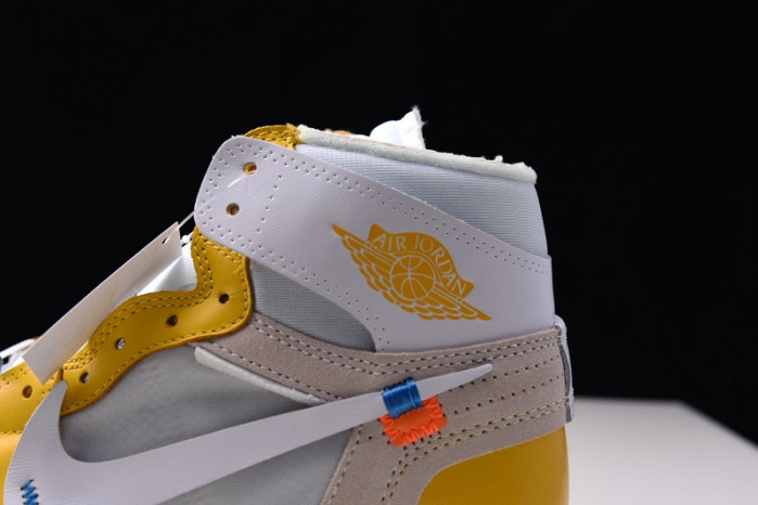 ofw air jordan 1 retro yellow white aq0818-149