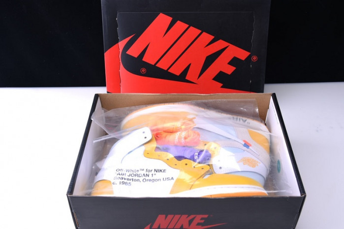 ofw air jordan 1 retro yellow white aq0818-149