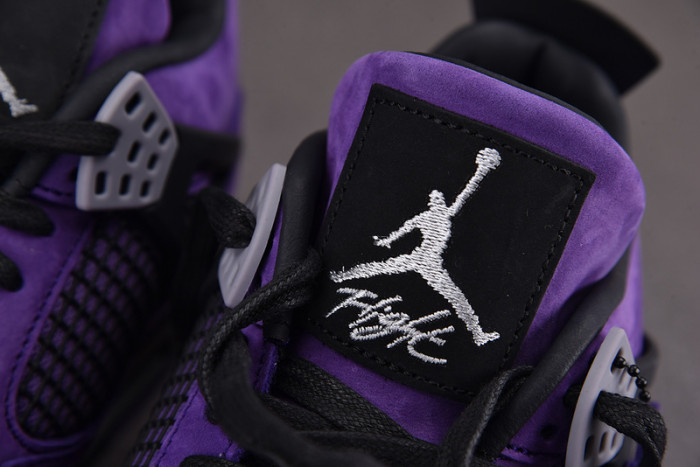 travis scott x air jordan 4 retro purple aj4-766296