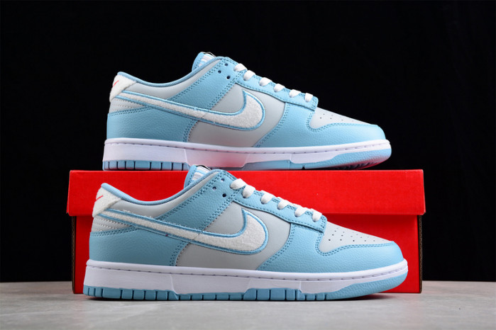 nike dunk low retro fleece worn blue fb1871-011