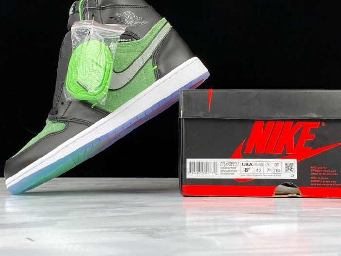 air jordan 1 high zoom “rage green” ck6637- 002