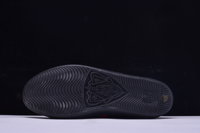 g*u*i ace embroidered low-top sneaker black with bee mens 431942-a38g0