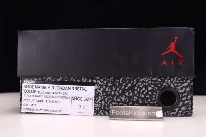 air jordan 3 retro oregon duck aj3-902027