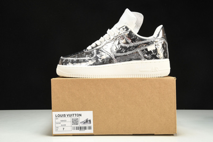 nike low air force 1 x silver