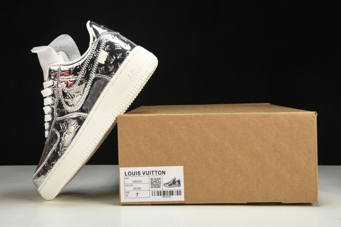 nike low air force 1 x silver