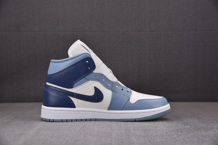 air jordan 1 mid womens blue bq6472-140