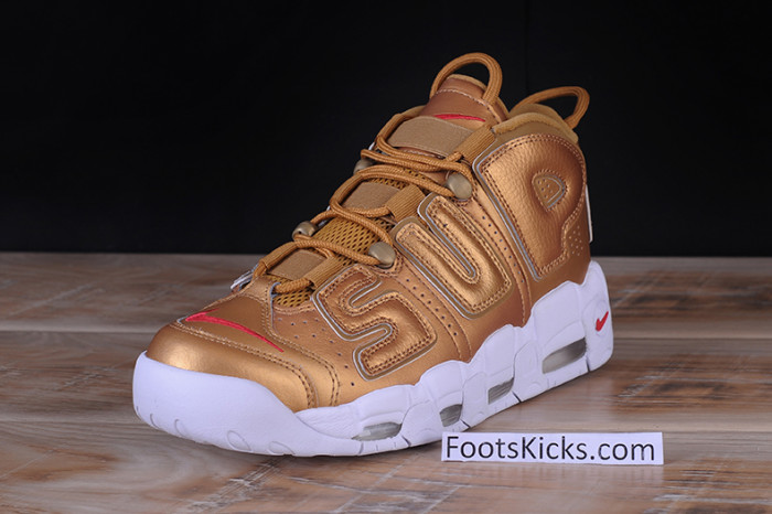 nike air more uptempo "S*p*e" metallic gold/white 902290-700