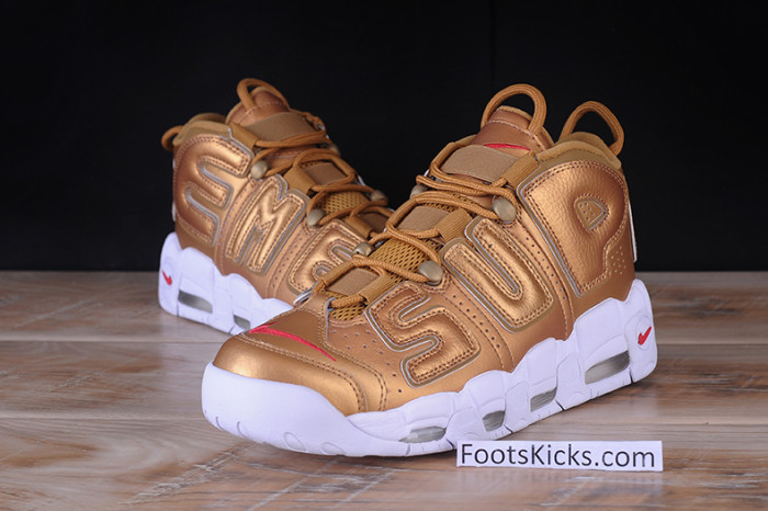 nike air more uptempo "S*p*e" metallic gold/white 902290-700